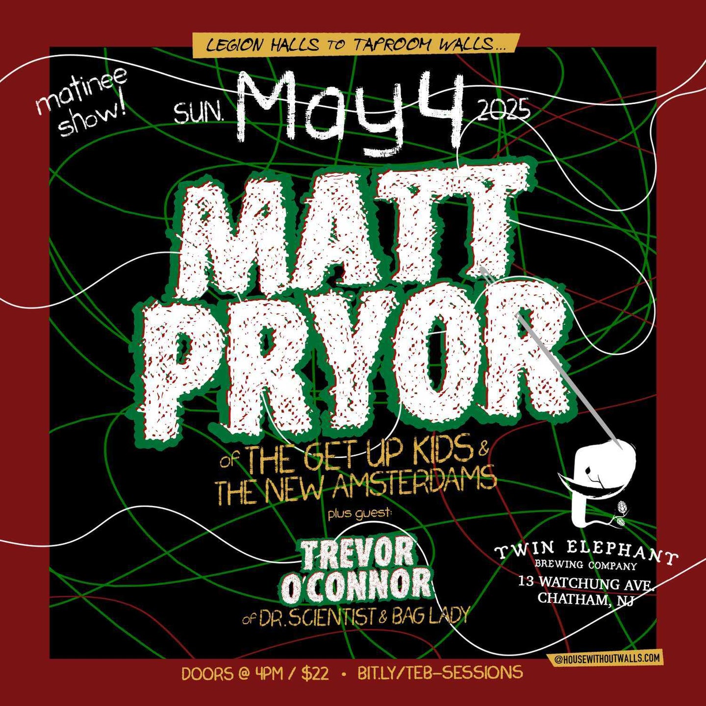 Matt Pryor (The Get Up Kids & The New Amsterdams) Tickets